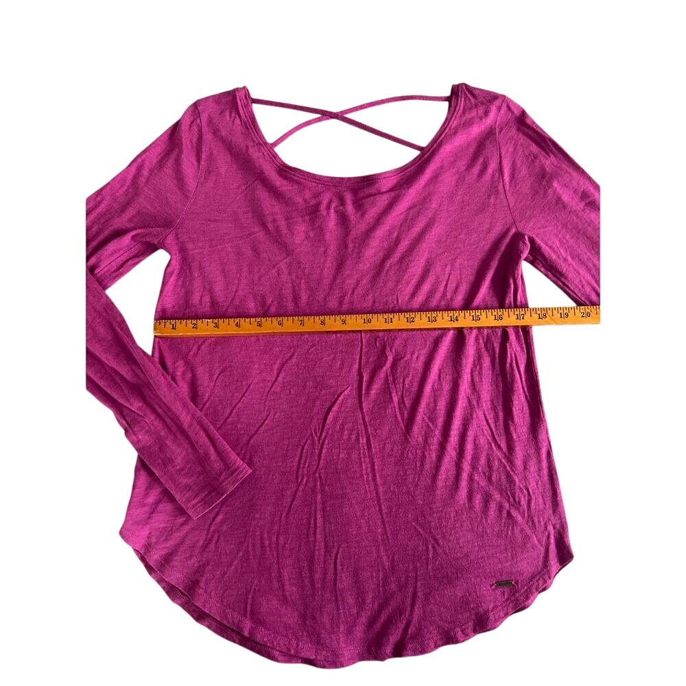 Hollister Must Have Collection Magenta Strappy Criss Cross‎ Long Sleeve Top M